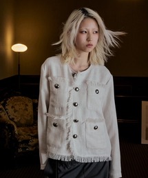 FEI-LANG（フェイラン）の「Tweed Jacket（ノーカラージャケット）」