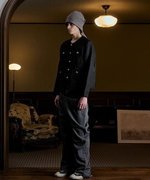 FEI-LANG（フェイラン）の「Tweed Jacket（ノーカラージャケット・メンズ・アイボリー/ブラック・MEDIUM/LARGE）」の18枚目の写真