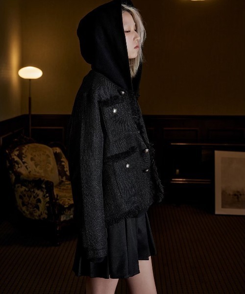 FEI-LANG（フェイラン）の「Tweed Jacket（ノーカラージャケット・メンズ・アイボリー/ブラック・MEDIUM/LARGE）」の22枚目の写真