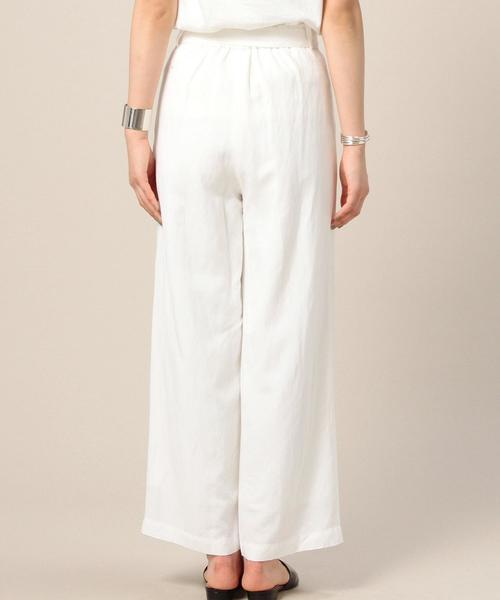 BEAUTY&YOUTH UNITED ARROWS（ビューティーアンドユースユナイテッドアローズ）の「BY タックワイドリボンパンツ◆（その他パンツ・レディース・ホワイト・MEDIUM/SMALL）」の2枚目の写真