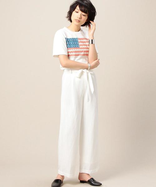 BEAUTY&YOUTH UNITED ARROWS（ビューティーアンドユースユナイテッドアローズ）の「BY タックワイドリボンパンツ◆（その他パンツ・レディース・ホワイト・MEDIUM/SMALL）」の5枚目の写真