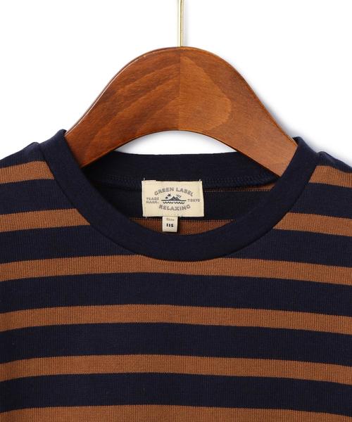 green label relaxing（グリーンレーベルリラクシング）の「【KIDS】サキゾメボーダー スソラウンド◆（Tシャツ/カットソー・キッズ・ネイビー/イエロー・105/135/115/95/125）」の11枚目の写真