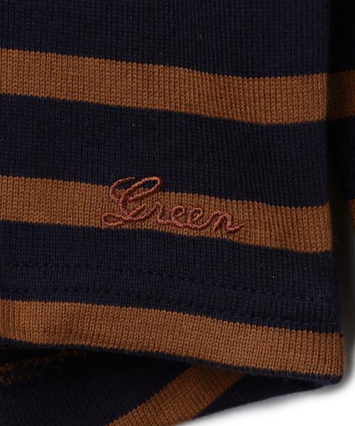 green label relaxing（グリーンレーベルリラクシング）の「【KIDS】サキゾメボーダー スソラウンド◆（Tシャツ/カットソー・キッズ・ネイビー/イエロー・105/135/115/95/125）」の7枚目の写真