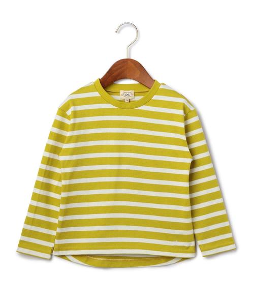 green label relaxing（グリーンレーベルリラクシング）の「【KIDS】サキゾメボーダー スソラウンド◆（Tシャツ/カットソー・キッズ・ネイビー/イエロー・105/135/115/95/125）」の3枚目の写真