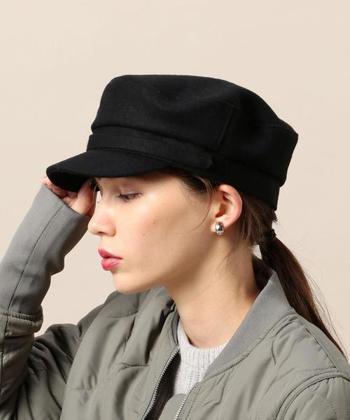 BEAUTY&YOUTH UNITED ARROWS（ビューティーアンドユースユナイテッドアローズ）の「BY マリン フェルトハット ◆（ハンチング/ベレー帽・レディース・ブラック/ベージュ・FREE）」の2枚目の写真