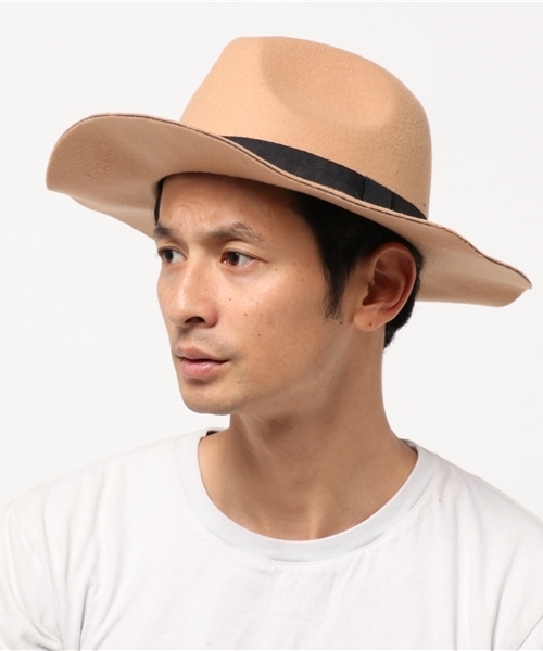 VENCEEXCHANGE（ヴァンスエクスチェンジ）の「ポリフェルトツバ広ハット       （ハット・メンズ・ブラック/ライトブラウン/ネイビー・FREE）」の3枚目の写真