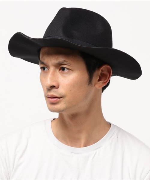 VENCEEXCHANGE（ヴァンスエクスチェンジ）の「ポリフェルトツバ広ハット       （ハット・メンズ・ブラック/ライトブラウン/ネイビー・FREE）」の2枚目の写真