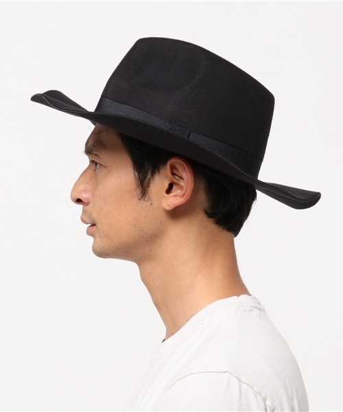 VENCEEXCHANGE（ヴァンスエクスチェンジ）の「ポリフェルトツバ広ハット       （ハット・メンズ・ブラック/ライトブラウン/ネイビー・FREE）」の6枚目の写真