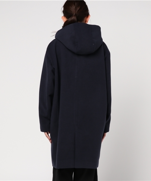 SLY（スライ）の「HOODED CHESTER SHORT COAT（チェスターコート・レディース・ネイビー/ベージュ/トップグレー・2/1）」の6枚目の写真