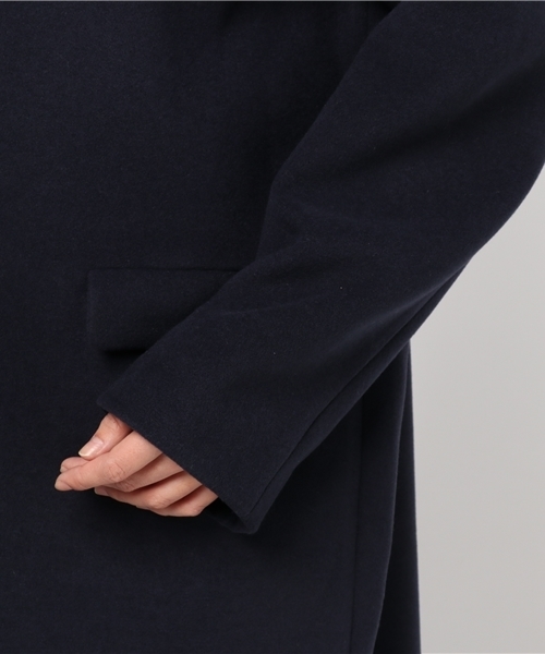 SLY（スライ）の「HOODED CHESTER SHORT COAT（チェスターコート・レディース・ネイビー/ベージュ/トップグレー・2/1）」の8枚目の写真