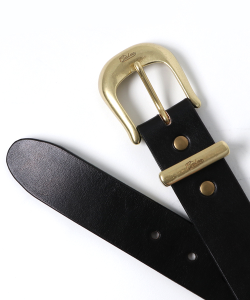 CALEE ベルト スタッズナローロングベルト シルバー oval＋ ミッスーリ