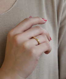 TINY BUDS RING w/ CZ