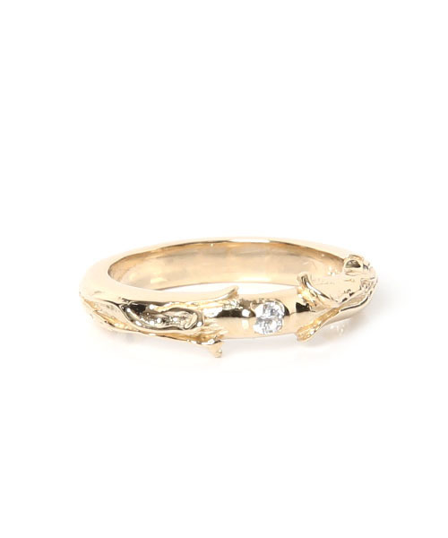 ROYAL ORDER（ロイヤルオーダー）の「TINY BUDS RING w/ CZ（リング・メンズ・ゴールド・14号 US-7/15号 US-7h/16号 US-8）」の3枚目の写真