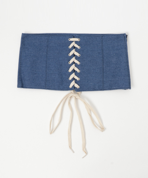 WEGO(ウィゴー)の「WEGO/ツイルコルセットベルト(ベルト・レディース・ホワイト/カーキ/ブラック/ダークインディゴブルー/ベージュ・FREE)」の5枚目の写真