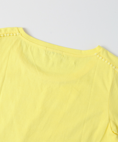 URBAN RESEARCH（アーバンリサーチ）の「つぶつぶレースTシャツ（Tシャツ/カットソー・レディース・カーキ/ブラック/イエロー/オフホワイト・FREE）」の11枚目の写真