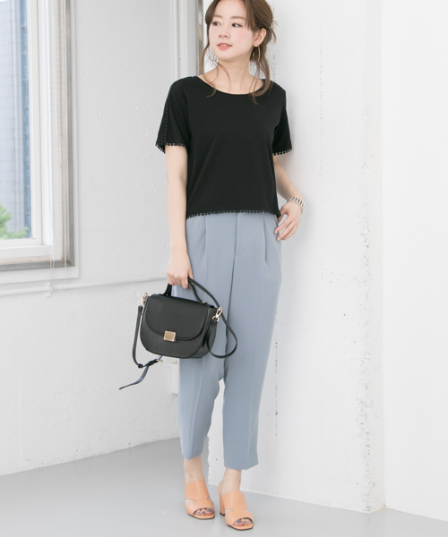 URBAN RESEARCH（アーバンリサーチ）の「つぶつぶレースTシャツ（Tシャツ/カットソー・レディース・カーキ/ブラック/イエロー/オフホワイト・FREE）」の21枚目の写真