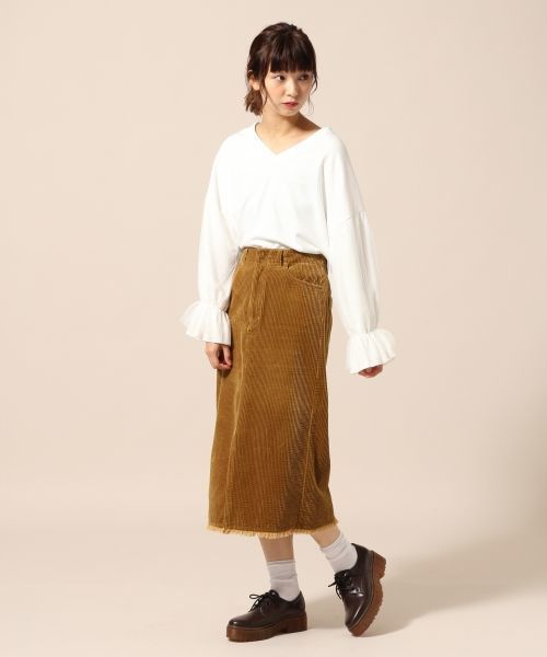 LOWRYS FARM（ローリーズファーム）の「チュールカサネ／ＬＳ　769219（Tシャツ/カットソー・レディース・オフホワイト/ブラック/グレー・MEDIUM/LARGE）」の12枚目の写真