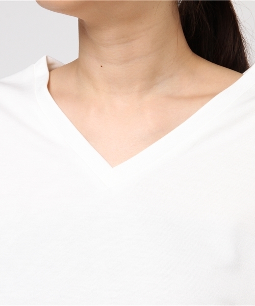 LOWRYS FARM（ローリーズファーム）の「チュールカサネ／ＬＳ　769219（Tシャツ/カットソー・レディース・オフホワイト/ブラック/グレー・MEDIUM/LARGE）」の7枚目の写真