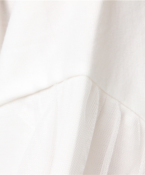 LOWRYS FARM（ローリーズファーム）の「チュールカサネ／ＬＳ　769219（Tシャツ/カットソー・レディース・オフホワイト/ブラック/グレー・MEDIUM/LARGE）」の10枚目の写真