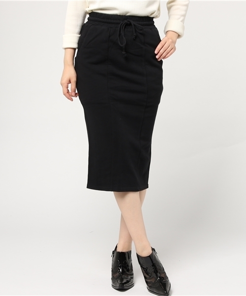 SLY（スライ）の「SEAM SW M/SK（スカート・レディース・ワインレッド/トップグレー/ブラック・1/2）」の13枚目の写真