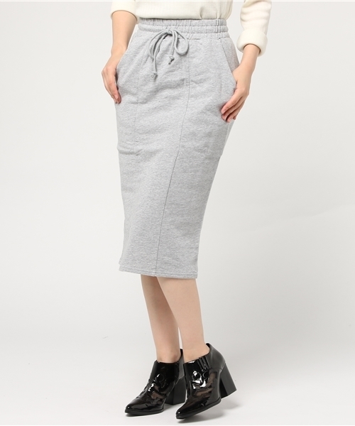 SLY（スライ）の「SEAM SW M/SK（スカート・レディース・ワインレッド/トップグレー/ブラック・1/2）」の14枚目の写真