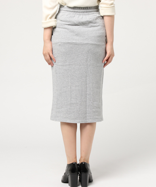 SLY（スライ）の「SEAM SW M/SK（スカート・レディース・ワインレッド/トップグレー/ブラック・1/2）」の6枚目の写真