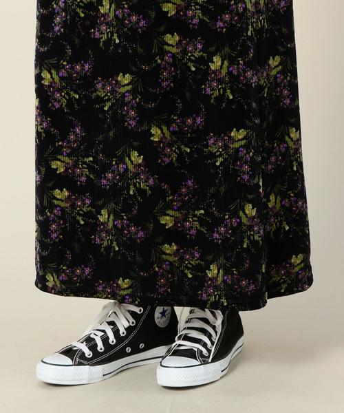 BEAUTY&YOUTH UNITED ARROWS（ビューティーアンドユースユナイテッドアローズ）の「BY ベロアプリントマキシスカート（スカート・レディース・ダークブラウン/ネイビー・FREE）」の8枚目の写真