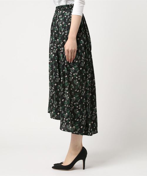 GeeRA（ジーラ）の「フィッシュテールデザイン花柄スカート（スカート・レディース・ブラック/イエロー・MEDIUM/LARGE）」の3枚目の写真