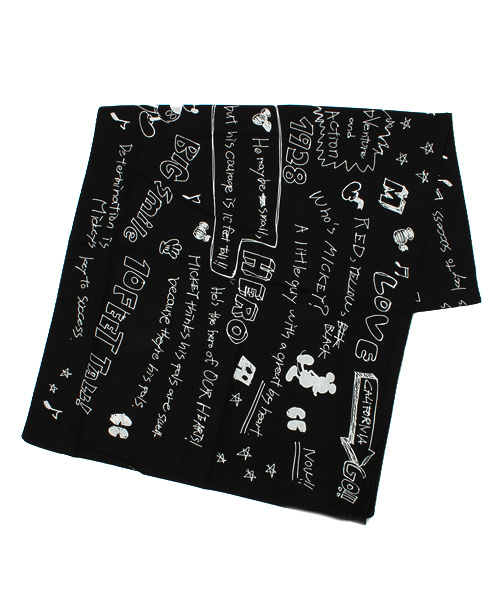 SHIPS JET BLUE(シップスジェットブルー)の「JB: ミッキー バンダナストール(マフラー・メンズ・ブラック/レッド/ネイビー・ONE SIZE)」の2枚目の写真