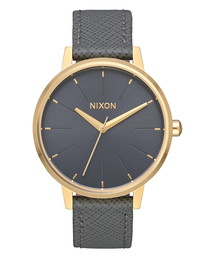 NIXON | KENSINGTON LEATHER NA1082815-00 LIGHT GOLD/CHARCOAL(アナログ腕時計)