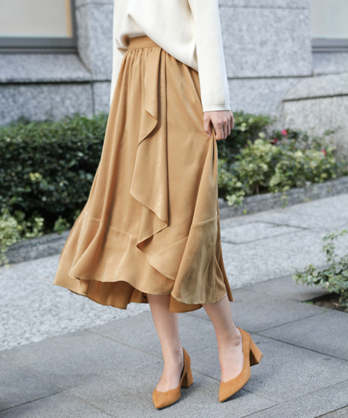 laboratory work（ラボラトリーワーク）の「イレギュラーヘムスカート（スカート・レディース・ブルー/ブラウン/ブラック・MEDIUM）」の3枚目の写真