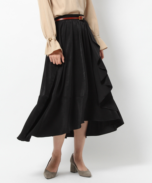 laboratory work（ラボラトリーワーク）の「イレギュラーヘムスカート（スカート・レディース・ブルー/ブラウン/ブラック・MEDIUM）」の2枚目の写真