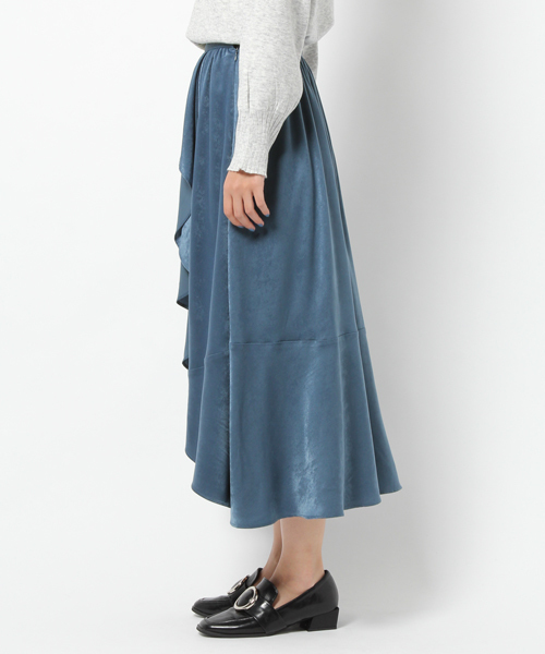laboratory work（ラボラトリーワーク）の「イレギュラーヘムスカート（スカート・レディース・ブルー/ブラウン/ブラック・MEDIUM）」の8枚目の写真