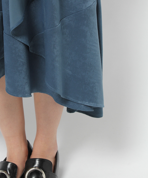 laboratory work（ラボラトリーワーク）の「イレギュラーヘムスカート（スカート・レディース・ブルー/ブラウン/ブラック・MEDIUM）」の12枚目の写真