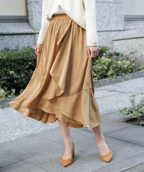 laboratory work（ラボラトリーワーク）の「イレギュラーヘムスカート（スカート・レディース・ブルー/ブラウン/ブラック・MEDIUM）」の16枚目の写真