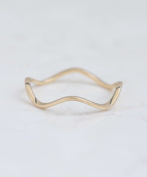 WEB限定】K10 ウェーブ ツヤ リング（リング）｜NOIR DE POUPEE（ノ