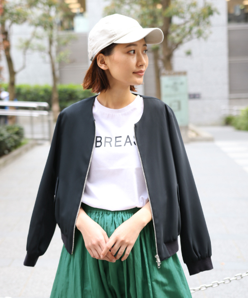 laboratory work(ラボラトリーワーク)の「ノーカラージップブルゾン(ブルゾン・レディース・グレー/ネイビー・MEDIUM)」の1枚目の写真