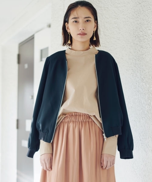 laboratory work(ラボラトリーワーク)の「ノーカラージップブルゾン(ブルゾン・レディース・グレー/ネイビー・MEDIUM)」の17枚目の写真