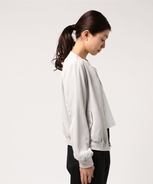 laboratory work(ラボラトリーワーク)の「ノーカラージップブルゾン(ブルゾン・レディース・グレー/ネイビー・MEDIUM)」の4枚目の写真