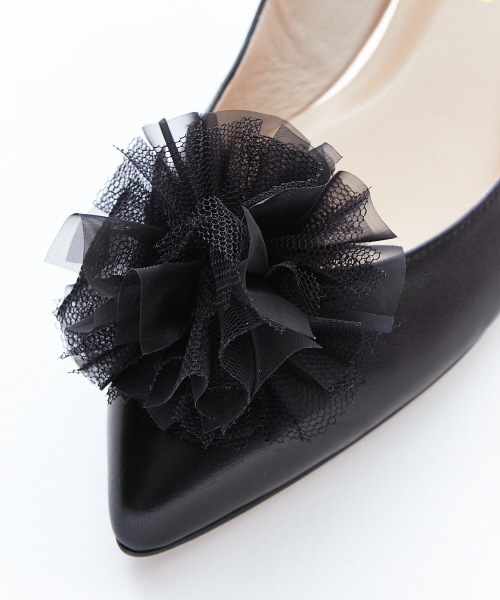 PICHE ABAHOUSE（ピシェ アバハウス）の「チュールポンポンパンプス（パンプス・レディース・ブラック/シルバー/ピンク・39/35/36/37/38/40/34）」の9枚目の写真