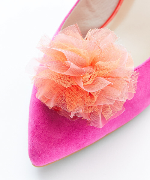 PICHE ABAHOUSE（ピシェ アバハウス）の「チュールポンポンパンプス（パンプス・レディース・ブラック/シルバー/ピンク・39/35/36/37/38/40/34）」の10枚目の写真