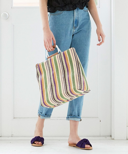 titivate（ティティベイト）の「ﾒﾀﾙﾊﾝﾄﾞﾙｽﾄﾛｰﾊﾞｯｸﾞ（トートバッグ・レディース・ブラック/ブラック系その他/サックスブルー/パープル系その他/オレンジ・FREE）」の4枚目の写真