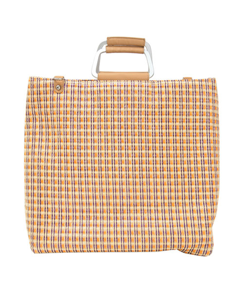 titivate（ティティベイト）の「ﾒﾀﾙﾊﾝﾄﾞﾙｽﾄﾛｰﾊﾞｯｸﾞ（トートバッグ・レディース・ブラック/ブラック系その他/サックスブルー/パープル系その他/オレンジ・FREE）」の5枚目の写真