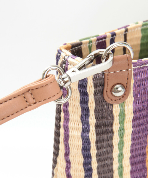 titivate（ティティベイト）の「ﾒﾀﾙﾊﾝﾄﾞﾙｽﾄﾛｰﾊﾞｯｸﾞ（トートバッグ・レディース・ブラック/ブラック系その他/サックスブルー/パープル系その他/オレンジ・FREE）」の11枚目の写真