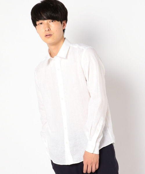 SHIPS(シップス)の「SC: Herdmans リネン レギュラーカラー シャツ(シャツ/ブラウス・メンズ・ホワイト/レッド/ロイヤルブルー・SMALL/MEDIUM/LARGE/X-LARGE)」の4枚目の写真