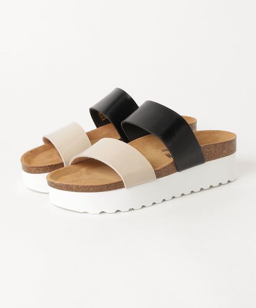 PLAKTON（プラクトン）の「PLAKTON アツゾコ2ストサンダル（サンダル・レディース・ベージュ/ブラウン/シルバー・36/37/38）」の2枚目の写真