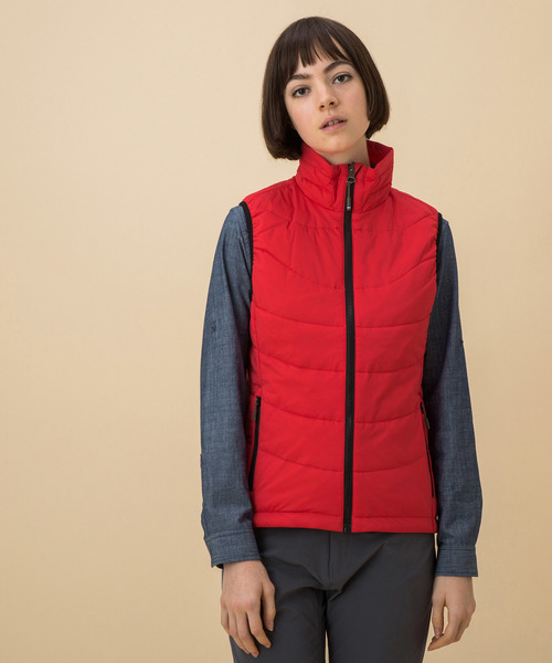 AIGLE(エーグル)の「サーモベストT-KIT(ベスト・レディース・ブラック/クリアレッド・40/38)」の1枚目の写真