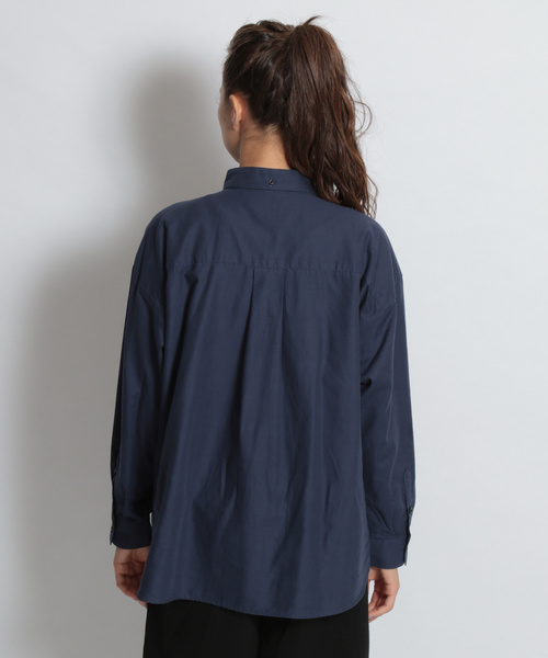 niko and...（ニコアンド）の「ノットカラービッグシャツ（シャツ/ブラウス・レディース・ブラック/ネイビー/オフホワイト・MEDIUM/LARGE）」の9枚目の写真