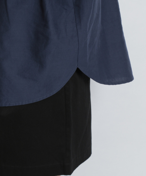 niko and...（ニコアンド）の「ノットカラービッグシャツ（シャツ/ブラウス・レディース・ブラック/ネイビー/オフホワイト・MEDIUM/LARGE）」の14枚目の写真