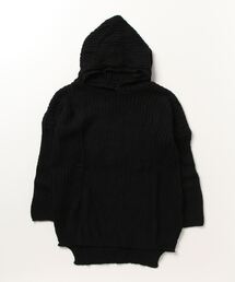 【美品】フード付き黒ニットセーター フード付き」に該当するニット/セーター（ブラック/黒色系